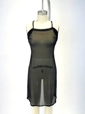 20s Chiffon Beaded Apron Dress