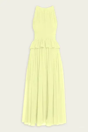 Adeline Midi Dress in Citron