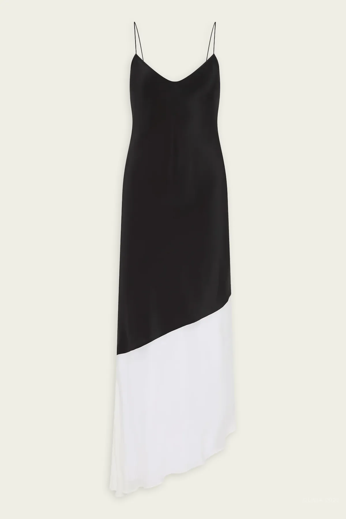 Adrienne Slip Dress in Monocrome