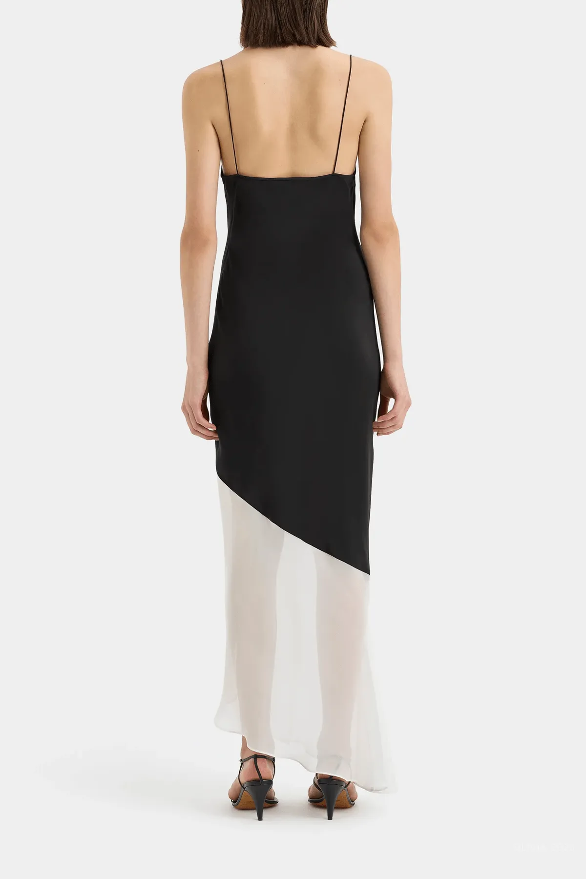 Adrienne Slip Dress in Monocrome
