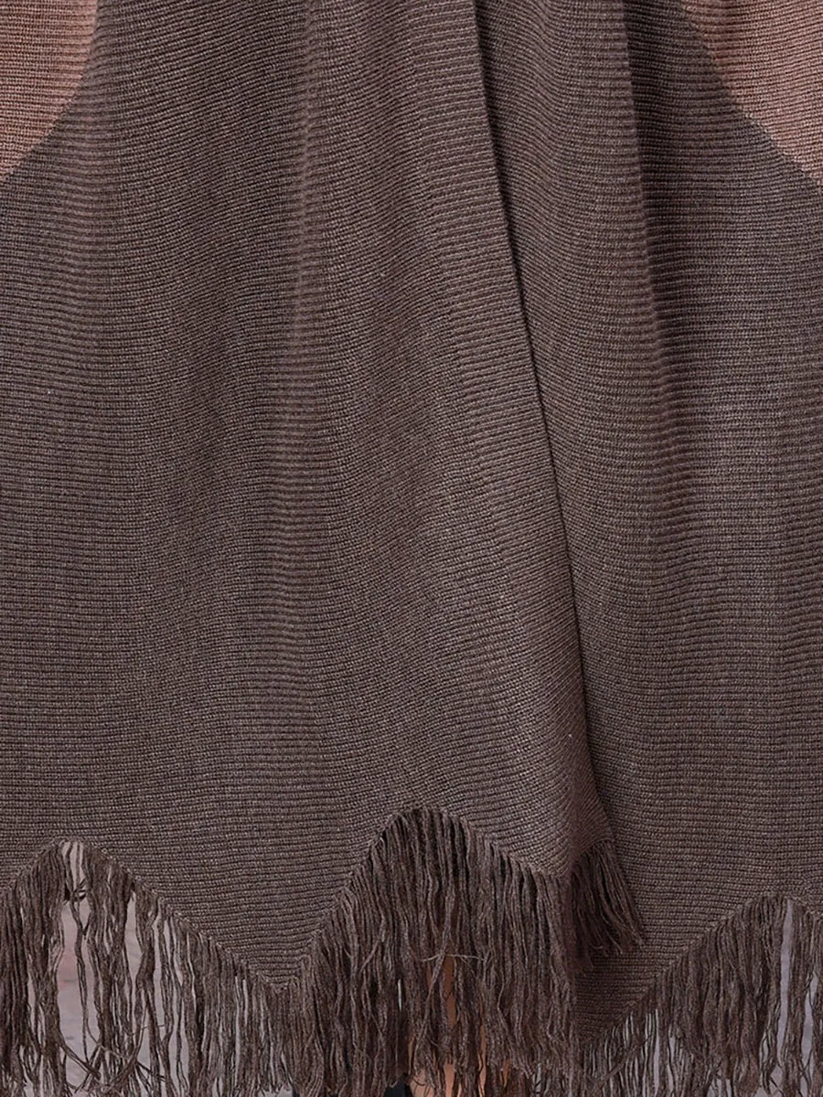 Autumn Patchwork Wool Irregular Coat For Women