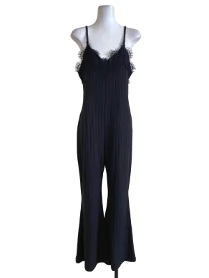 Black Knitted Laced Jumpuits