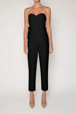 Bow Back Silk Faille Jumpsuit