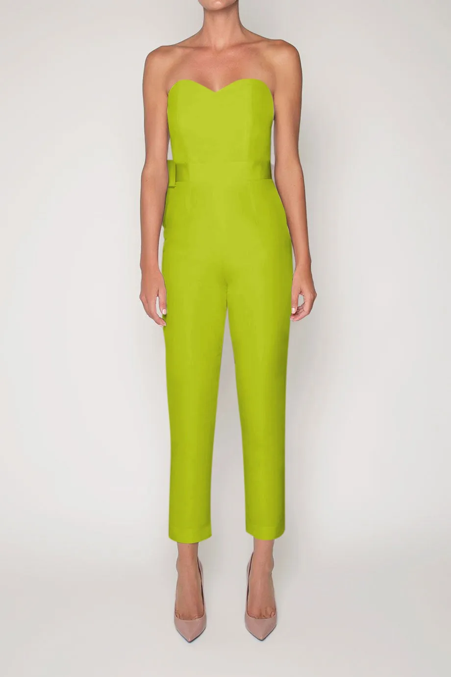 Bow Back Silk Faille Jumpsuit