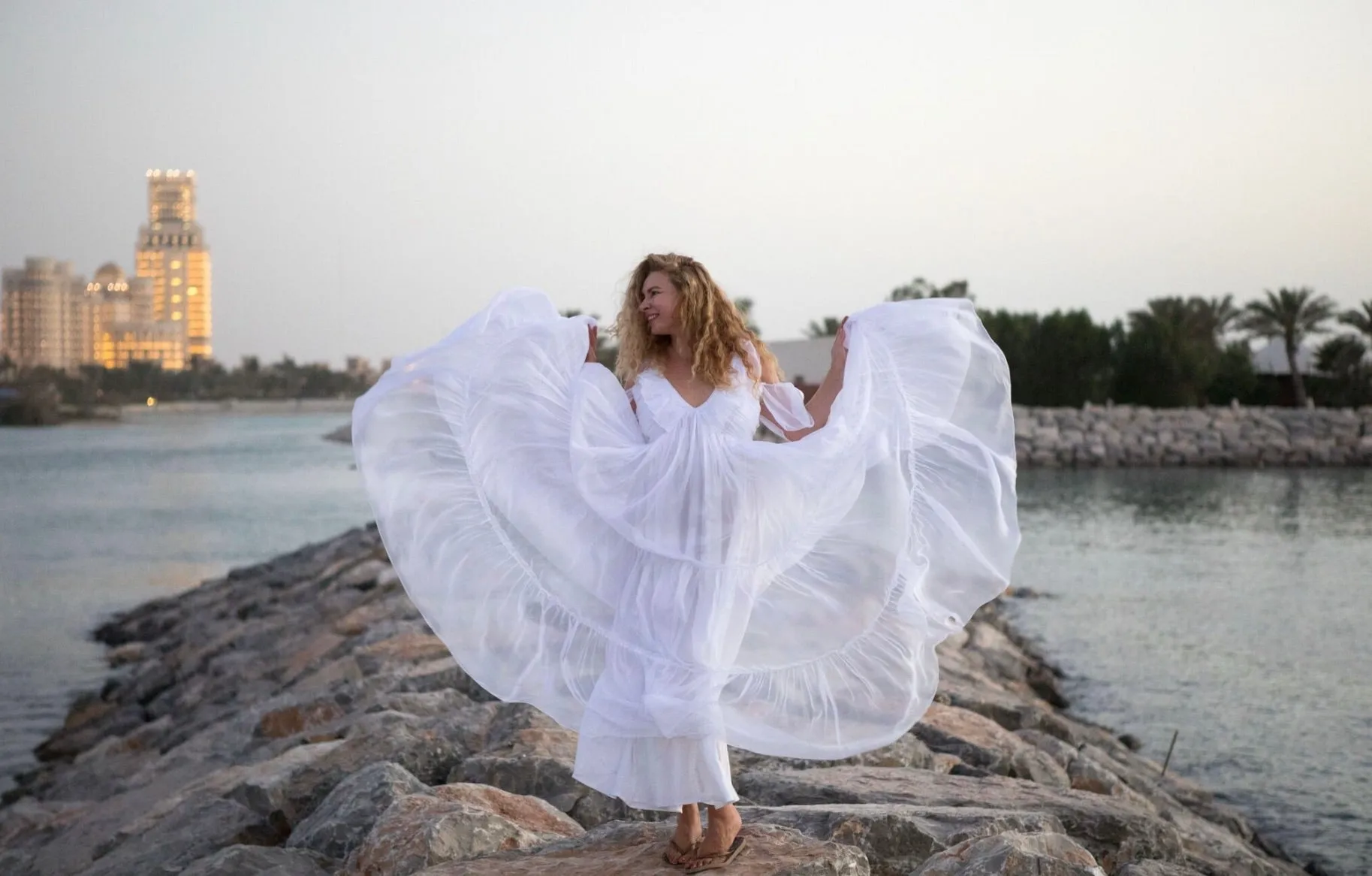Butter soft silky chiffon tiered dress