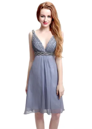 Chiffon Homecoming Dress With Beadings