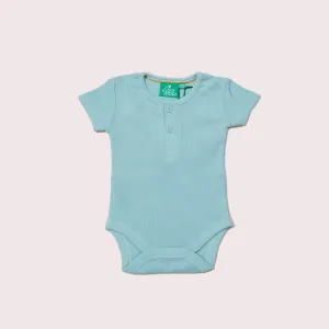 Corn Silk Ribbed Short Sleeve Baby Body