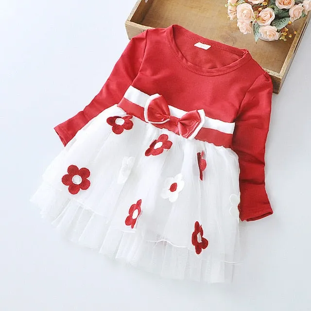 Cute Baby Girl Dress Cotton Children Kids Baby Girls Dresses One Piece Baby Autumn Clothing For School Casual Wear Clothes Girl