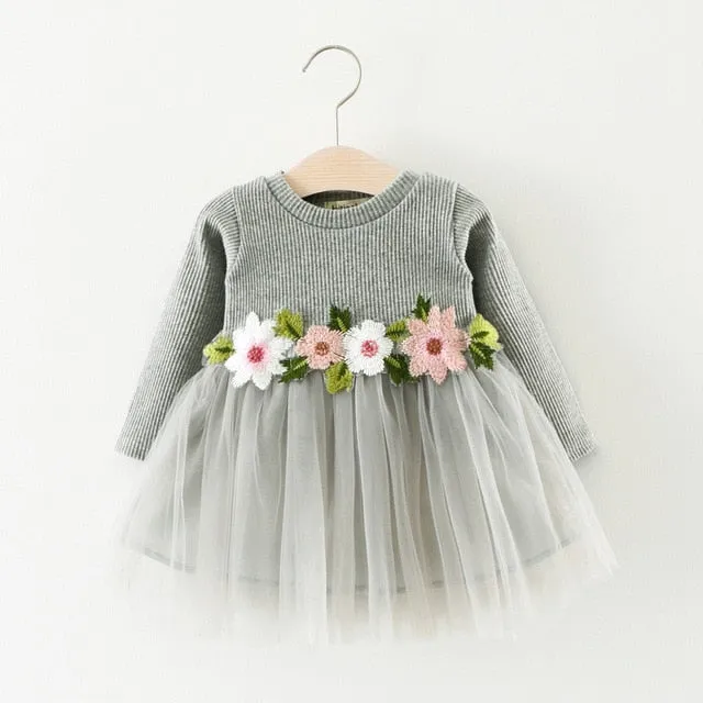 Cute Baby Girl Dress Cotton Children Kids Baby Girls Dresses One Piece Baby Autumn Clothing For School Casual Wear Clothes Girl