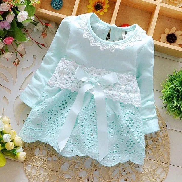 Cute Baby Girl Dress Cotton Children Kids Baby Girls Dresses One Piece Baby Autumn Clothing For School Casual Wear Clothes Girl