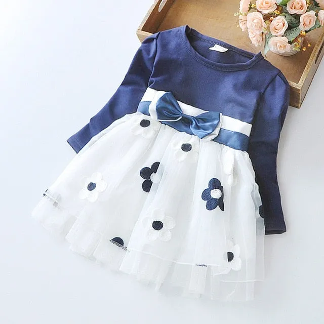 Cute Baby Girl Dress Cotton Children Kids Baby Girls Dresses One Piece Baby Autumn Clothing For School Casual Wear Clothes Girl