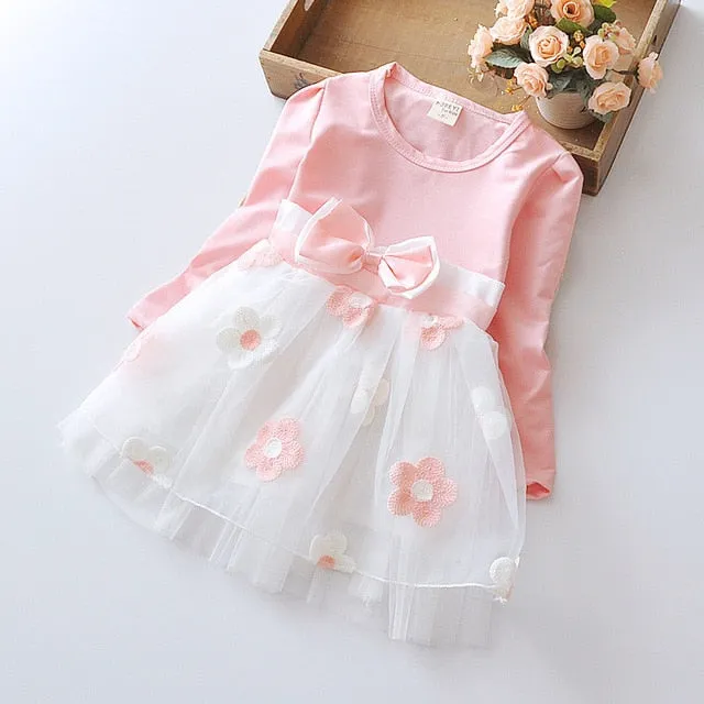 Cute Baby Girl Dress Cotton Children Kids Baby Girls Dresses One Piece Baby Autumn Clothing For School Casual Wear Clothes Girl