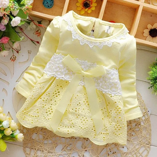 Cute Baby Girl Dress Cotton Children Kids Baby Girls Dresses One Piece Baby Autumn Clothing For School Casual Wear Clothes Girl