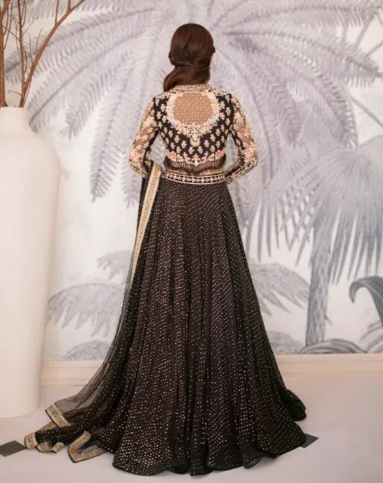 Designer Black Lehenga Choli for Pakistani Wedding Dresses