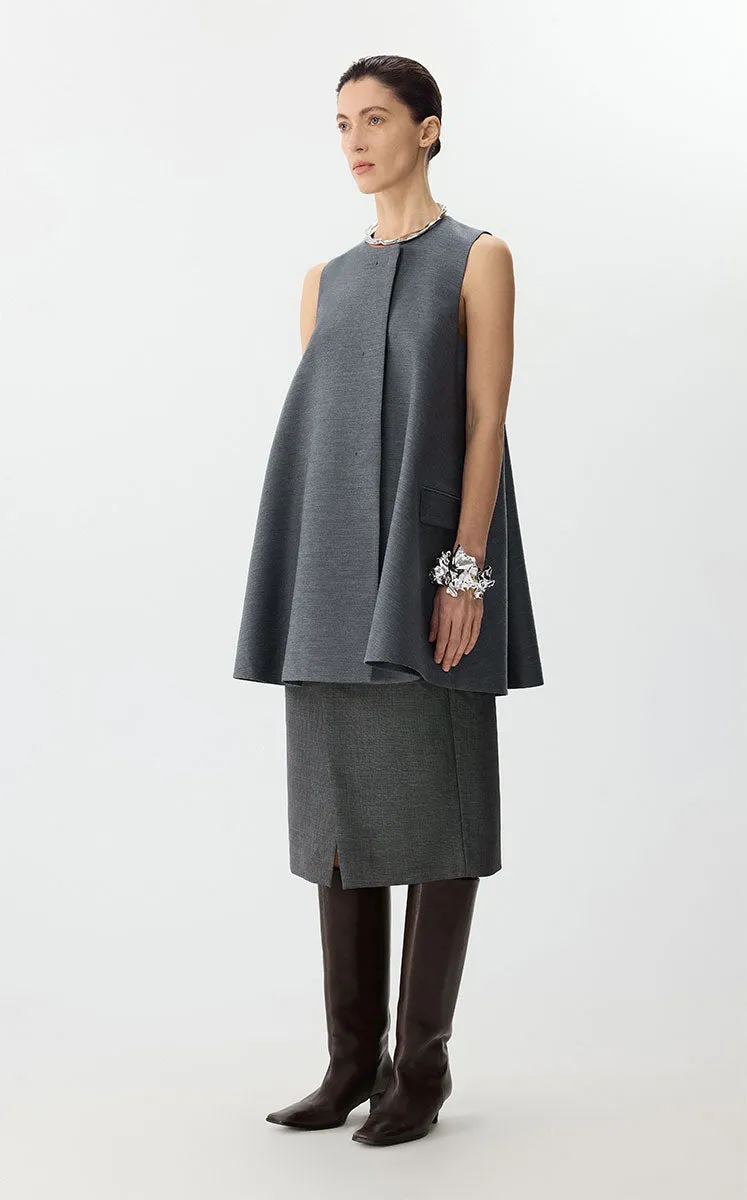 Dress / JNBY Sleeveless Wool-Silk A-Line Dress