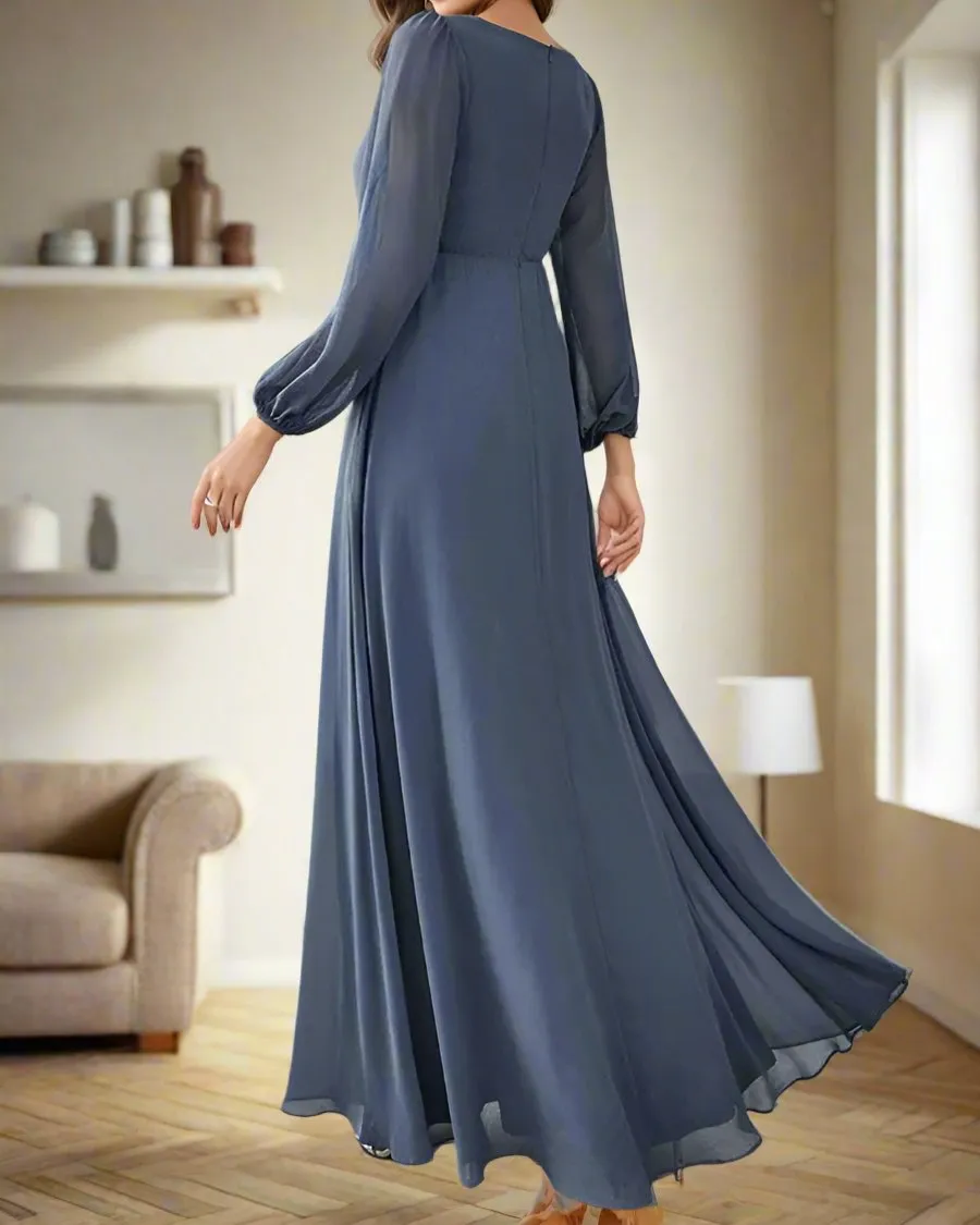 Elegant Chiffon A-Line Mother of The Bride Dresses with Appliques
