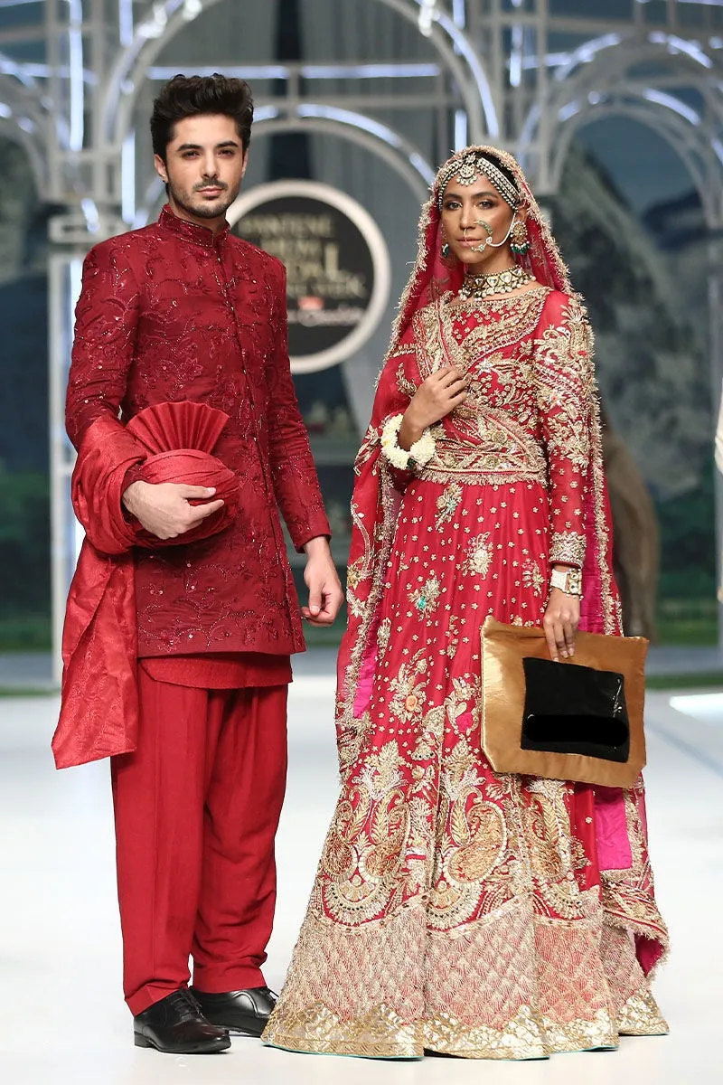 Embellished Pink Lehenga Choli for Pakistani Bridal Dresses
