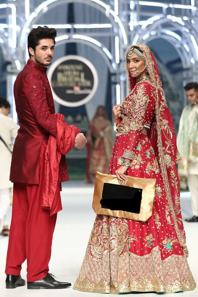 Embellished Pink Lehenga Choli for Pakistani Bridal Dresses