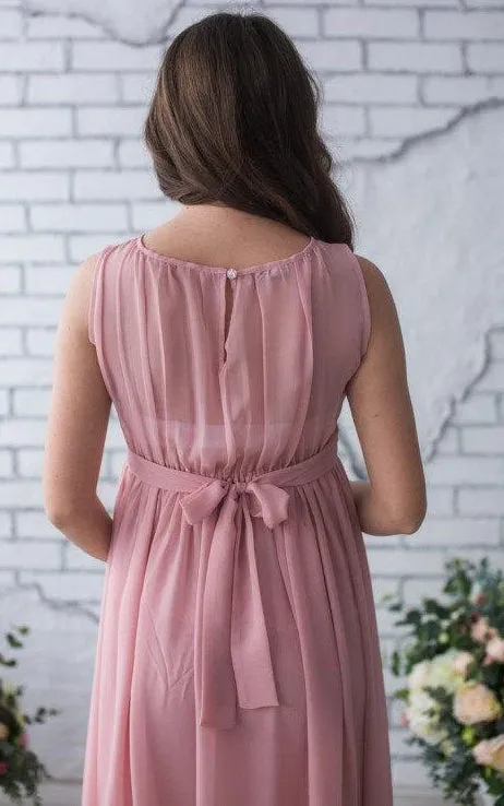 Floor-length Sleeveless Sleeve Chiffon Maternity Dress-106269