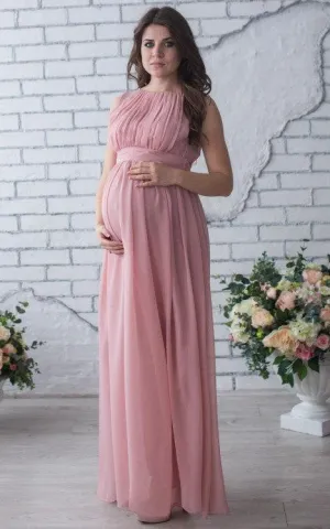 Floor-length Sleeveless Sleeve Chiffon Maternity Dress-106269