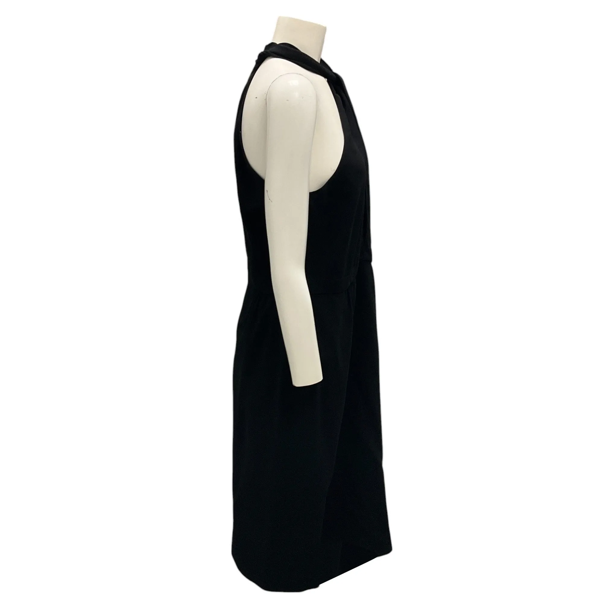 Giambattista Valli Black Sleeveless Crepe Midi Dress