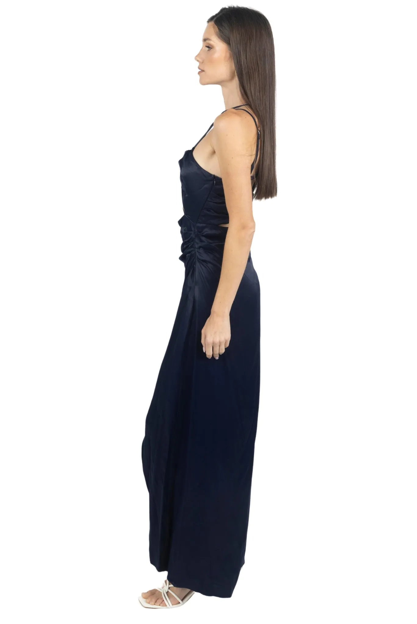 Gisselle Maxi Women's Gown In Midnight Blue