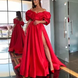 Gorgeous Long Satin Evening Dress