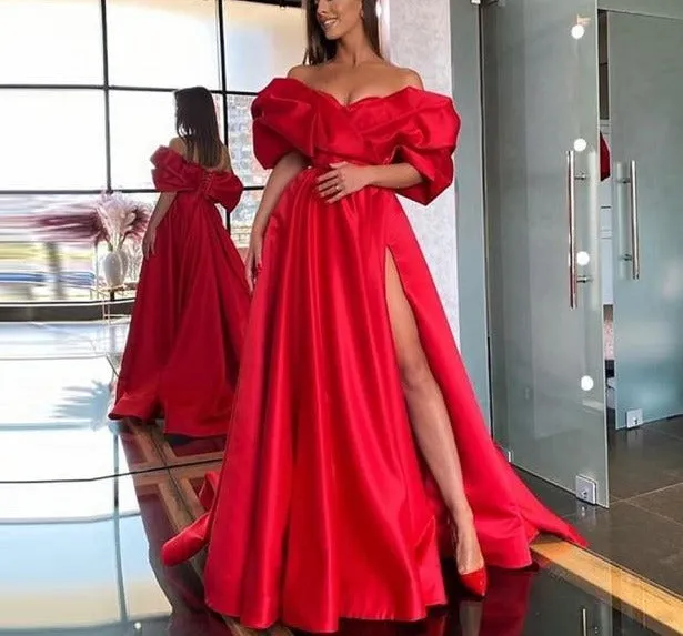Gorgeous Long Satin Evening Dress