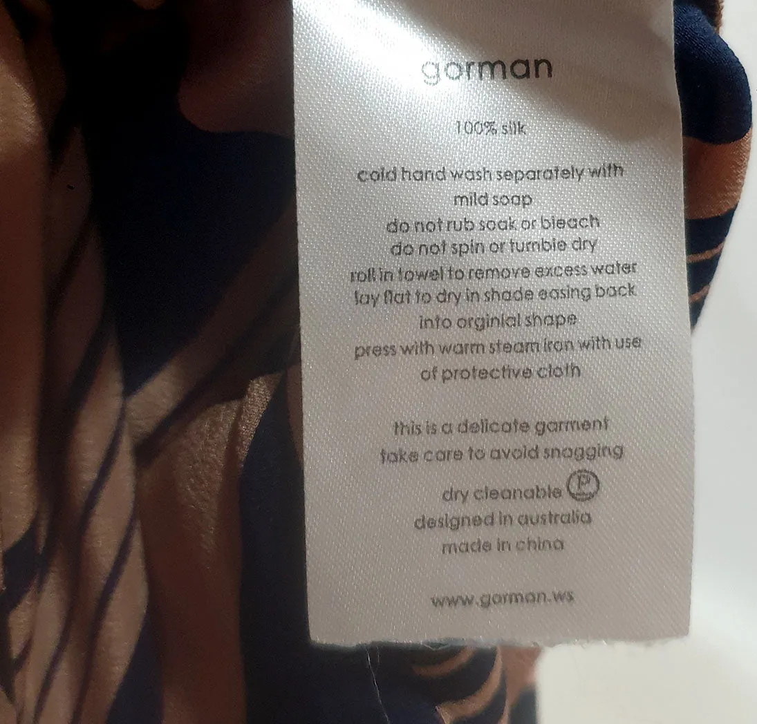 Gorman silk black and brown dress size 12 (tiny fit, best fits 10)