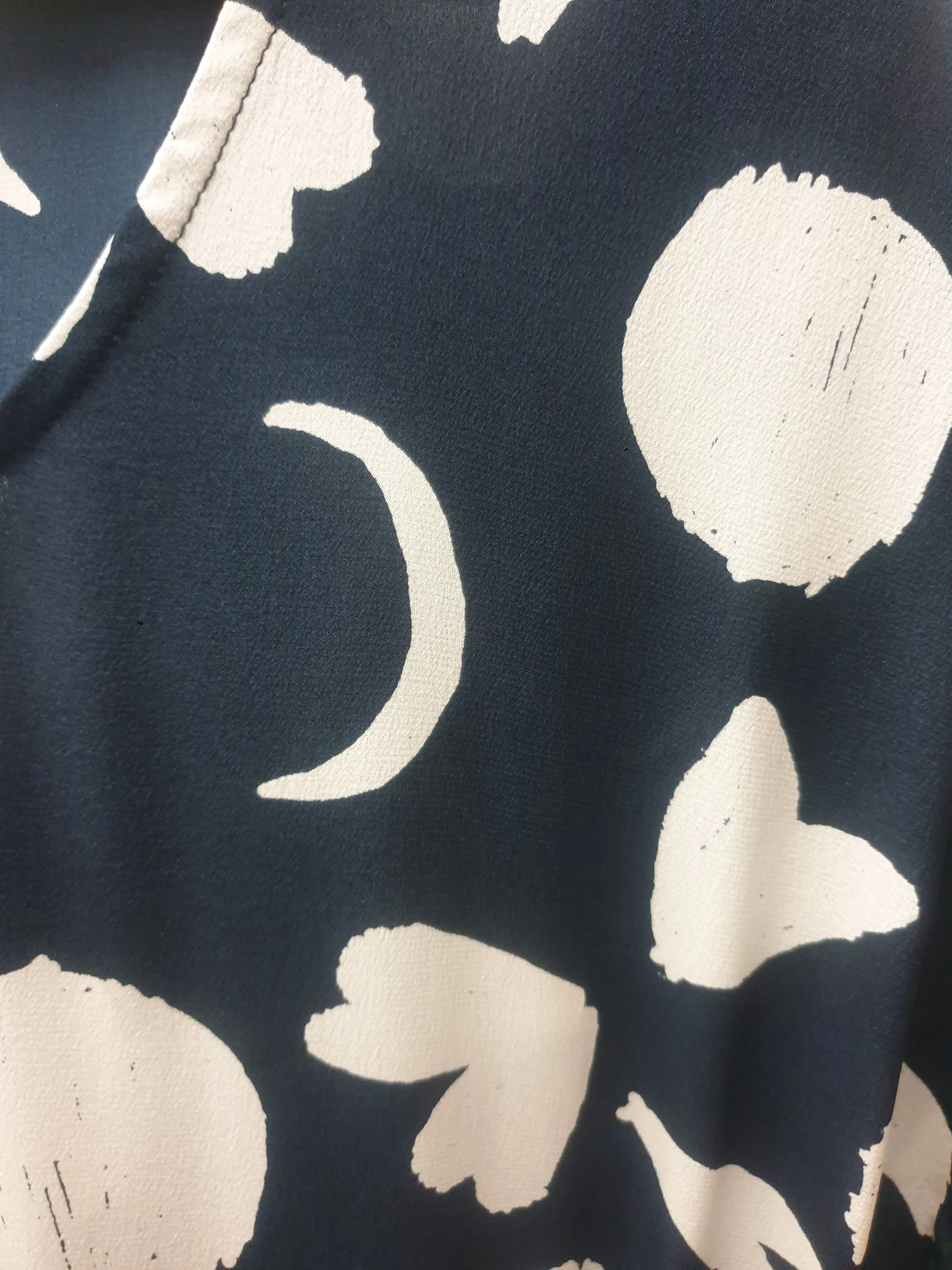 Gorman silk navy dress with symbol print size 14