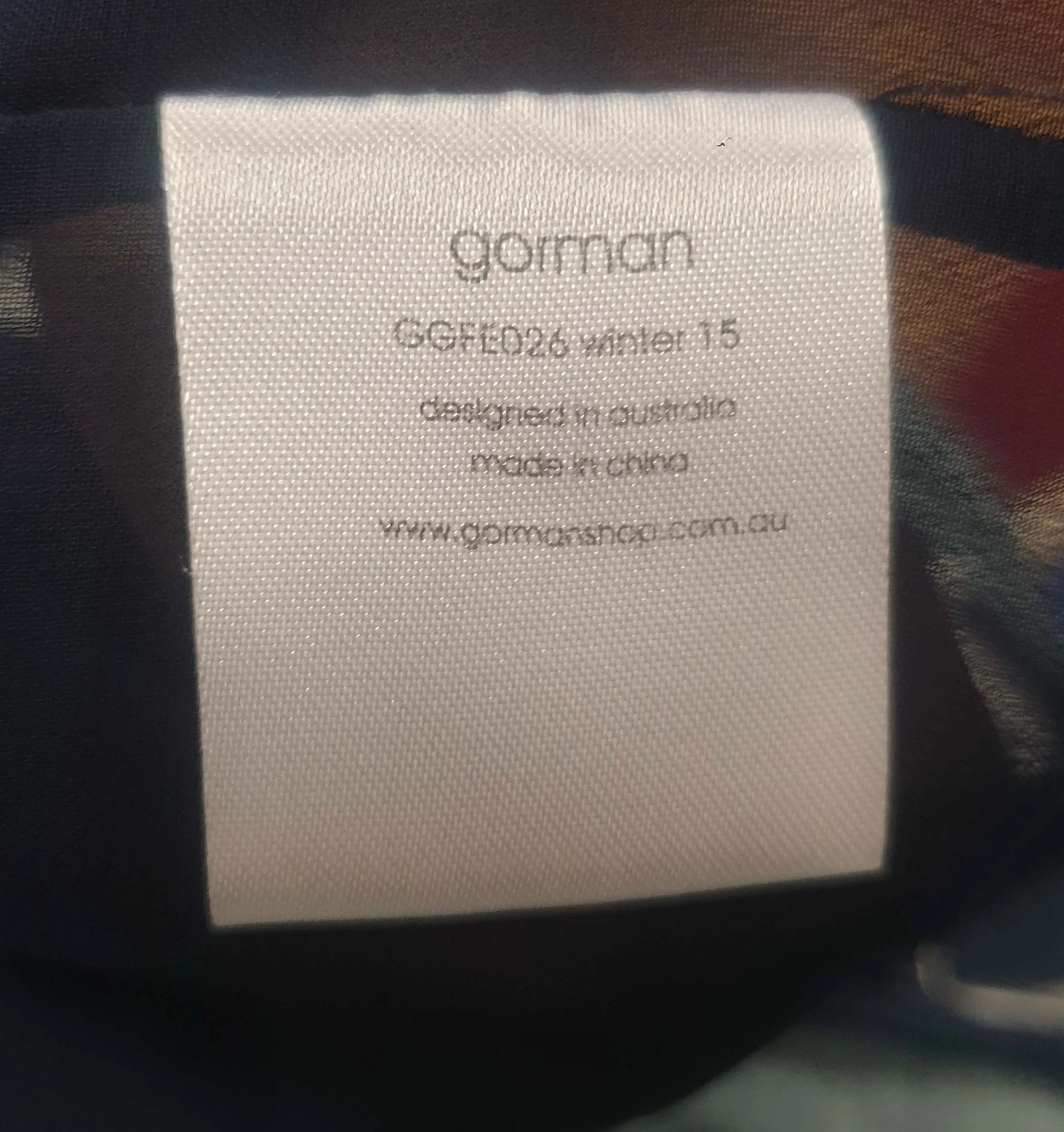 Gorman silk navy dress with symbol print size 14