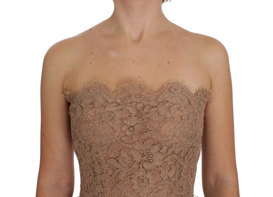 Green Floral Lace Pink Corset Maxi Dress