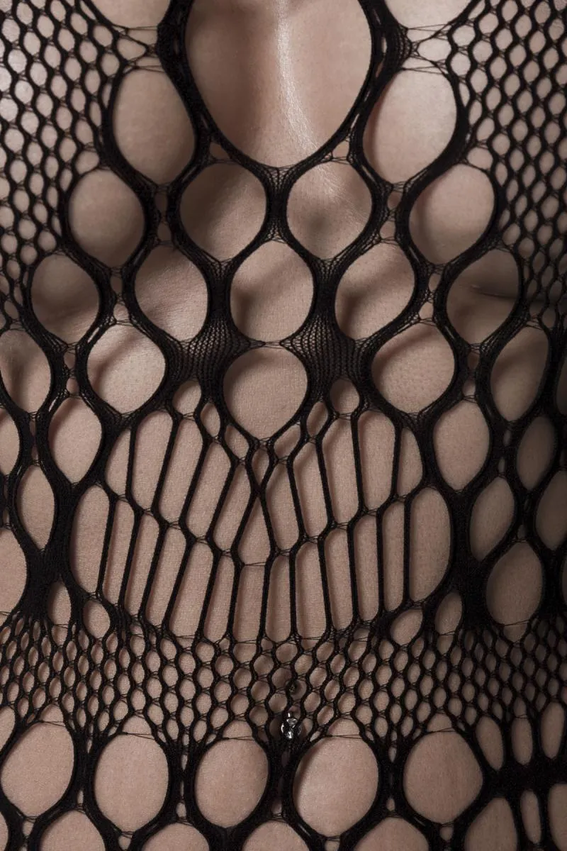 Grey Velvet Fine Mesh Dress