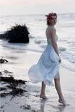 Illusion Neckline Sheer Back Beach Lace Chiffon Wedding Dress-715484