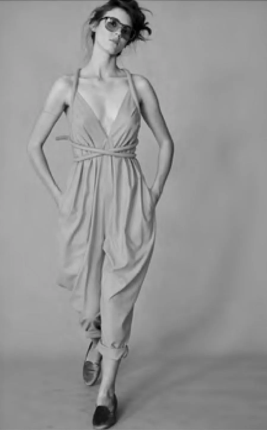 Infinite Rope Jumpsuit Raw Silk Noil Black Kohl {Made to Order}