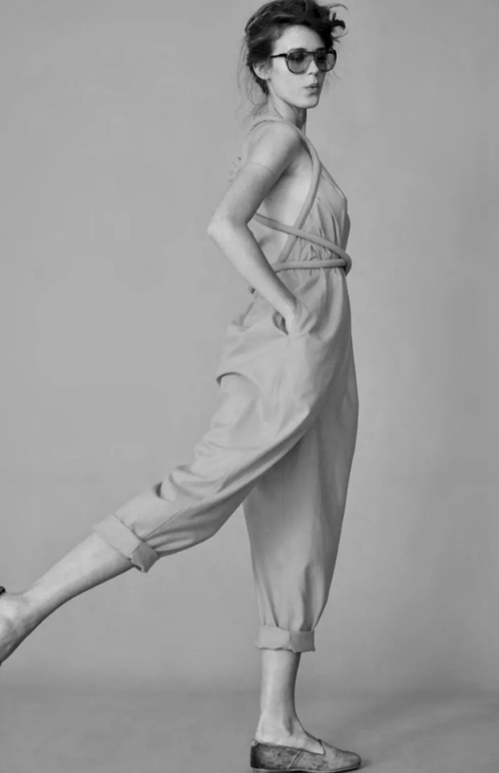Infinite Rope Jumpsuit Raw Silk Noil Black Kohl {Made to Order}