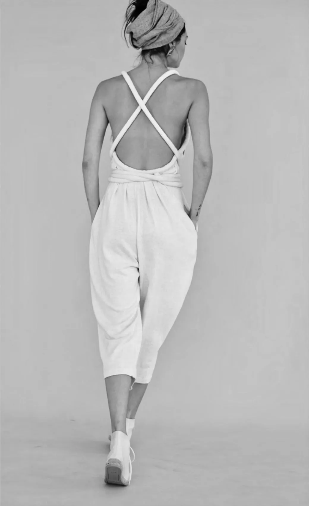 Infinite Rope Jumpsuit Raw Silk Noil Black Kohl {Made to Order}