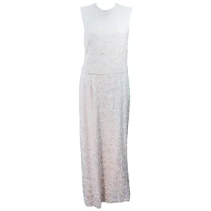 JEWELS Vintage 1950s Iridescent Beaded Gown Wedding Size 8-12
