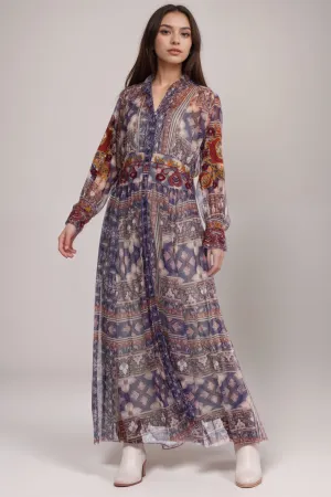 Johnny Was Biya Duana Mesh Maxi Dress B32022