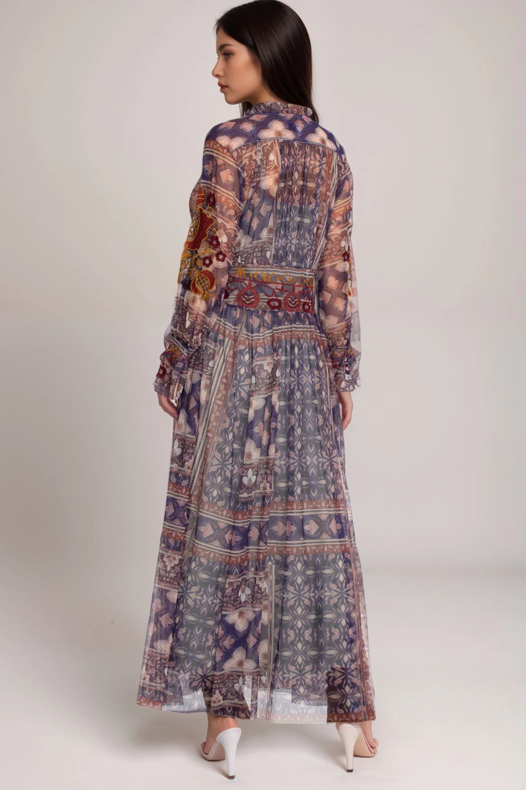 Johnny Was Biya Duana Mesh Maxi Dress B32022