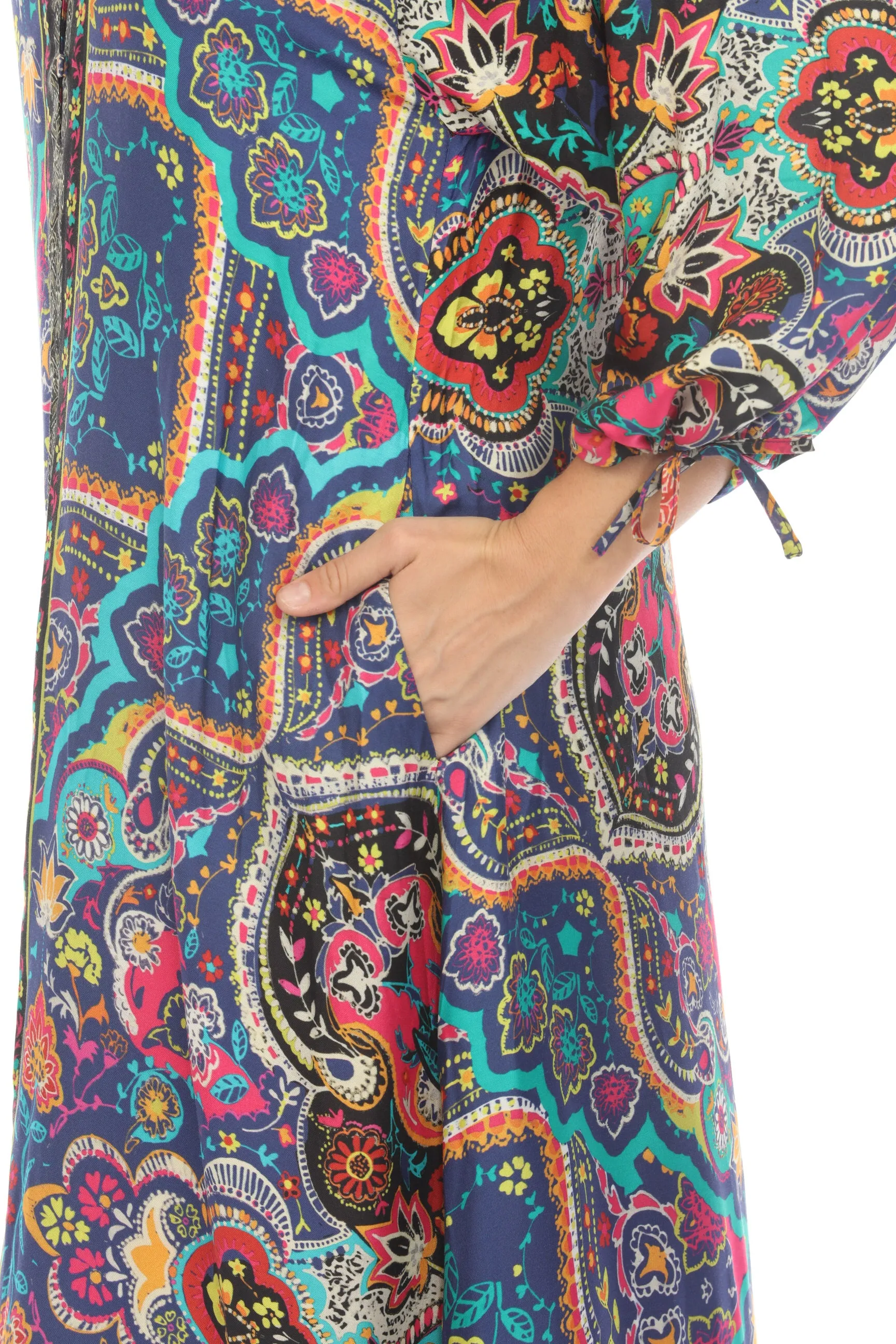 Johnny Was Hannah Paisley Long Dress Plus Size CSW4323-DX