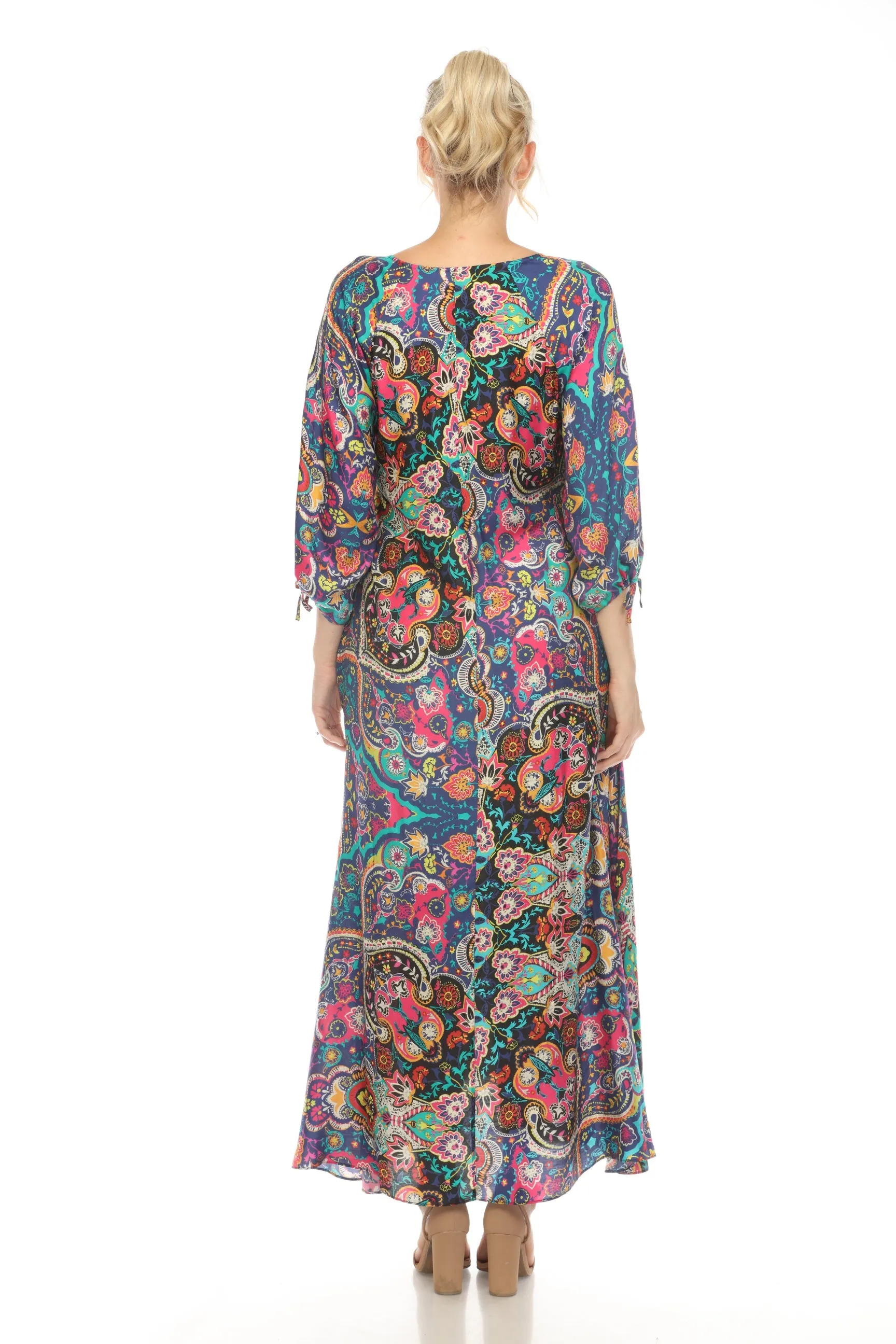 Johnny Was Hannah Paisley Long Dress Plus Size CSW4323-DX