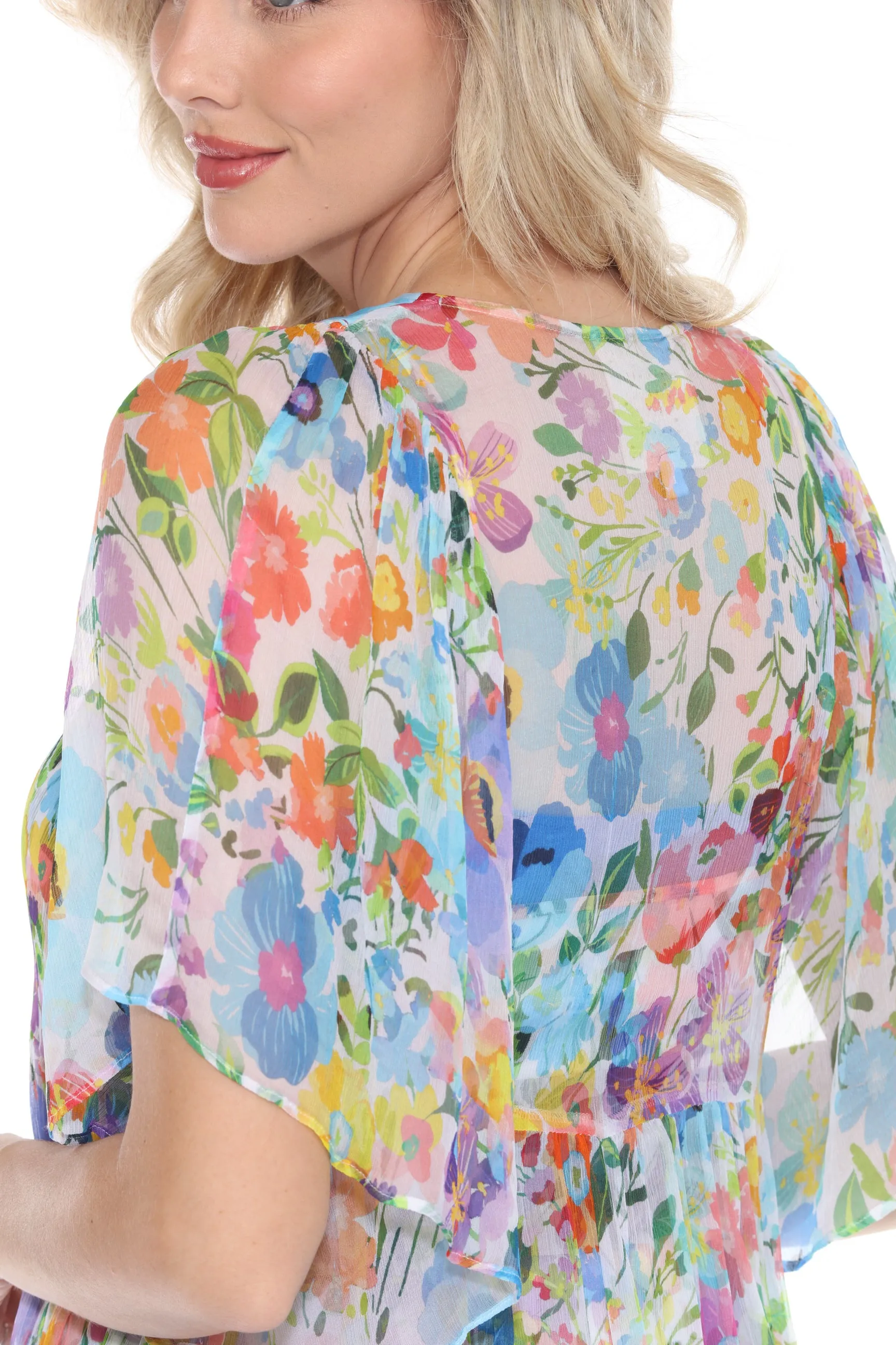 Johnny Was Jade Margareta Floral Silk Mini Dress L38024