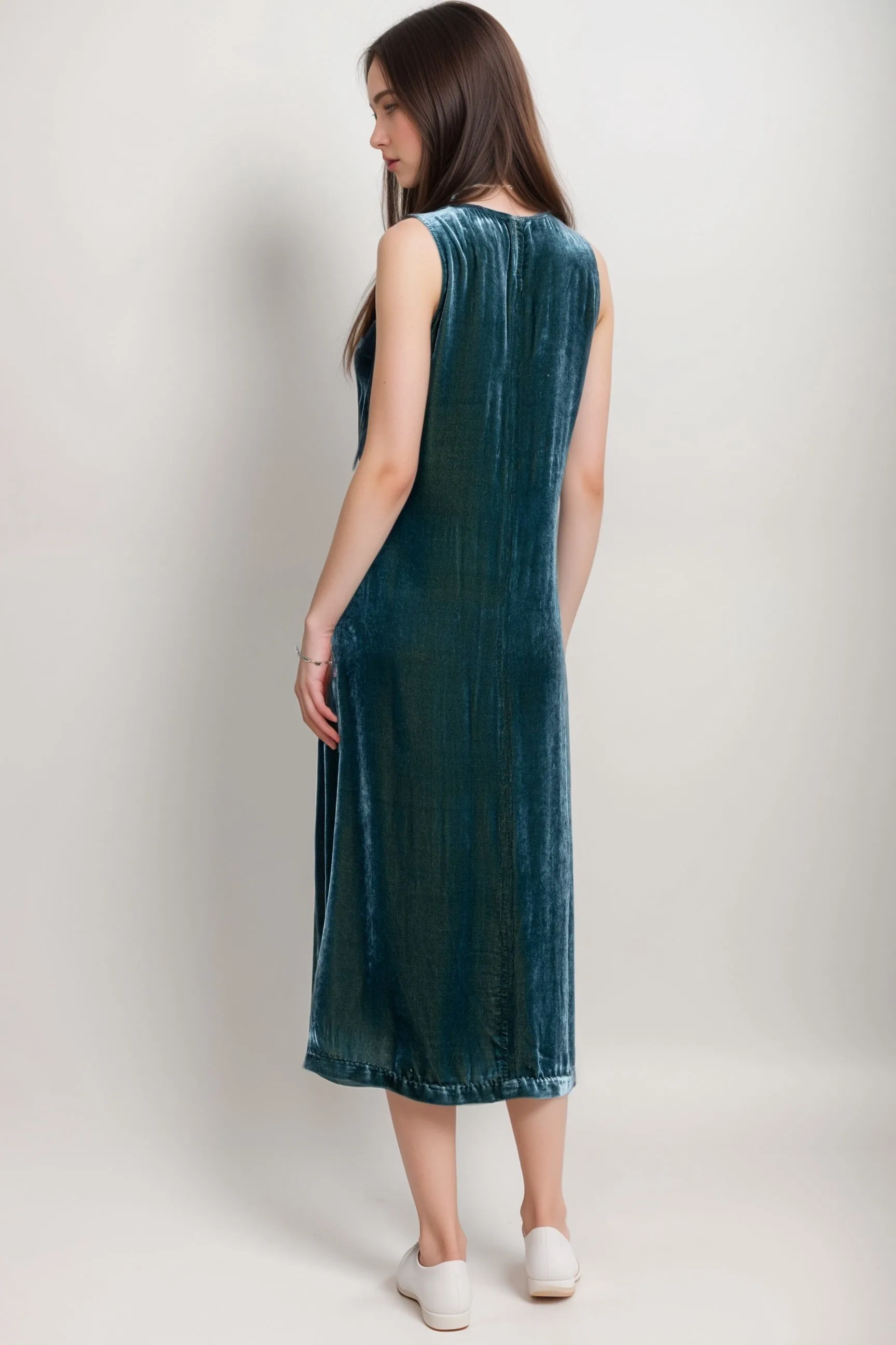 Johnny Was JWLA Talithia Velvet V-Neck Midi Tank Dress J33124 *