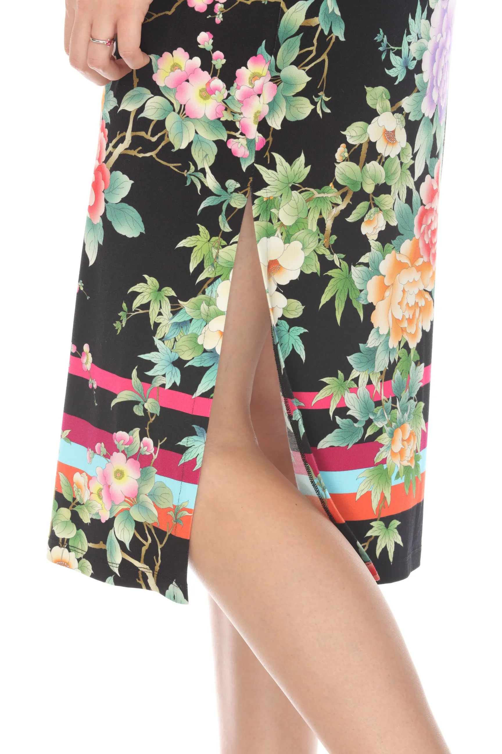 Johnny Was Le Jardin Henley Midi Dress T36124