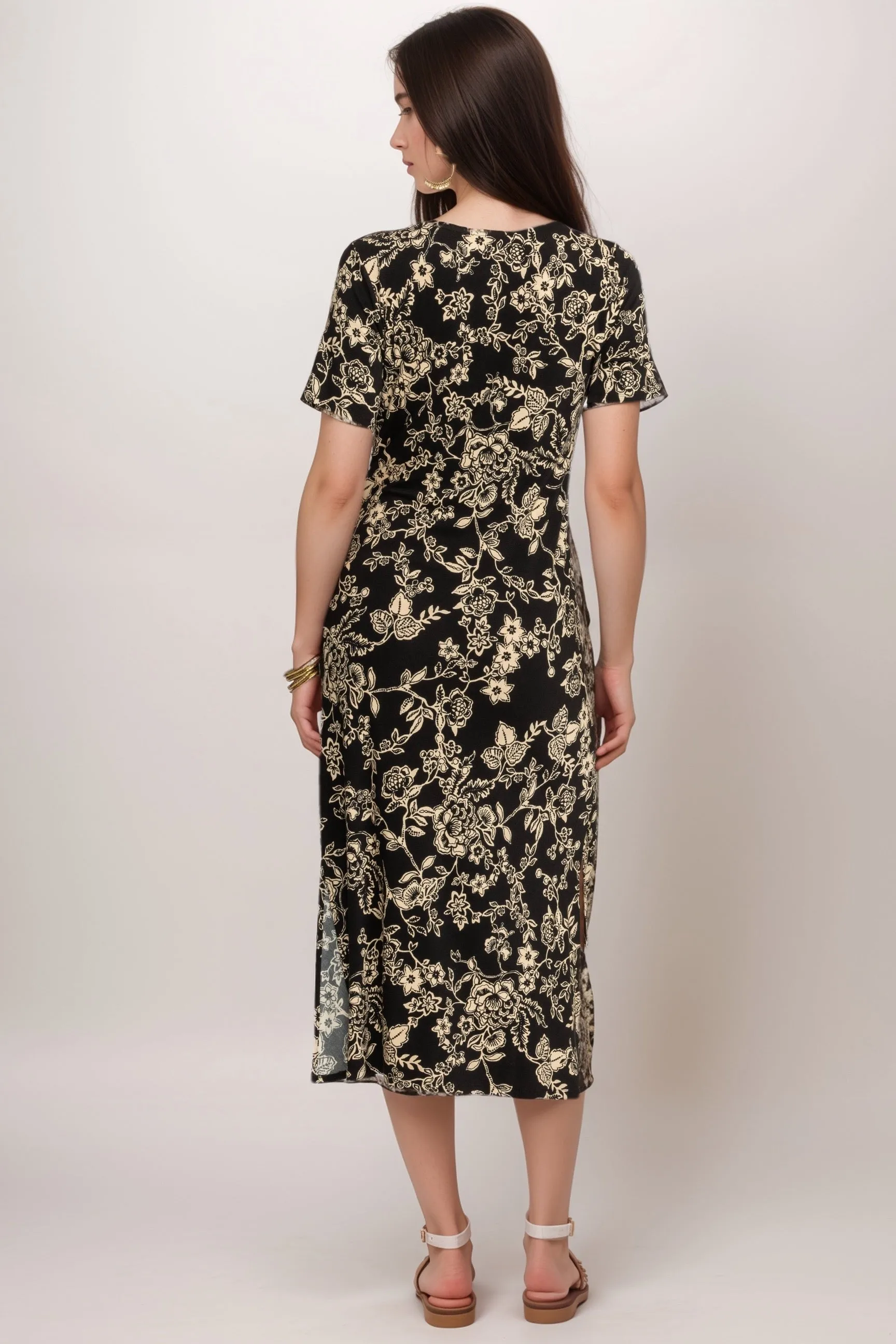 Johnny Was The Janie Favorite Side Tie Knit Midi Dress T36424