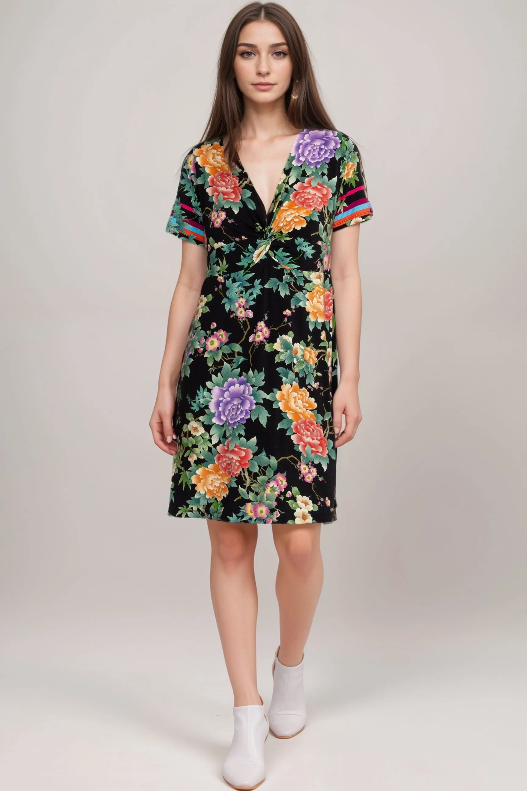 Johnny Was The Janie Favorite Twist Front Floral Swing Dress R36724