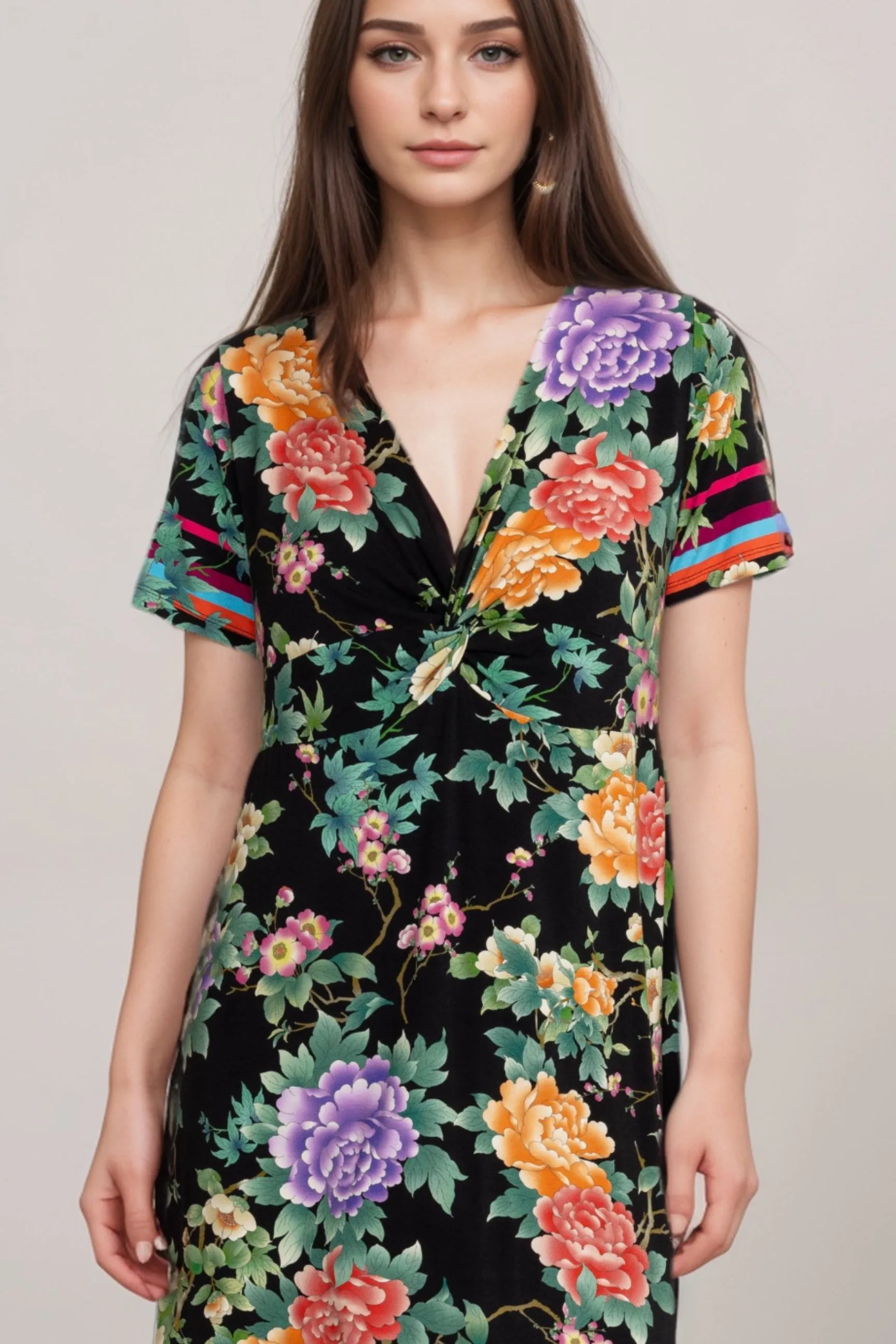 Johnny Was The Janie Favorite Twist Front Floral Swing Dress R36724