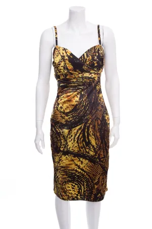 Just Cavalli Silk Print Dress SZ 44