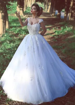 lace appliqué wedding dresses boho elegant beaded white cheap wedding ball gown vestido de novia